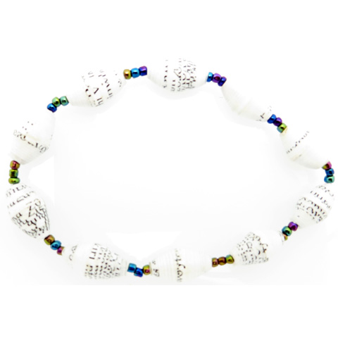 white bead bracelet