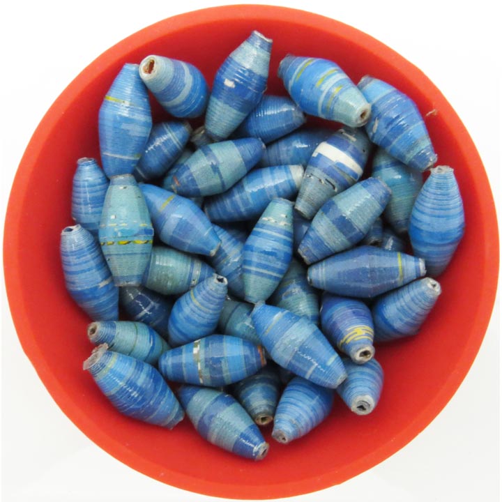Blue variegated beads