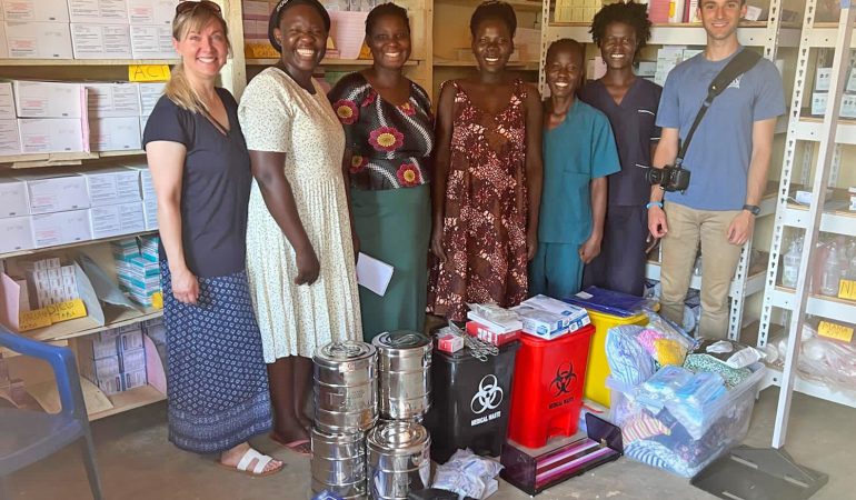 Outreach Uganda volunteers bring clinic supplies - June 2024